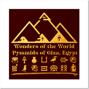 Wonder of The World: Pyramids of Giza, Egypt Posters and Art